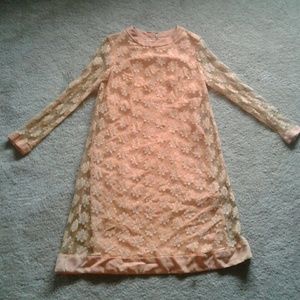 Vintage Mod 60s Flower Shift Dress